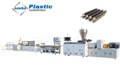 Добавление внутреннего и внешнего дизайна: Внутри производственной линии настенной панели WPC